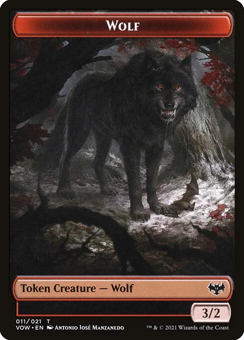 Wolf · Innistrad: Crimson Vow Tokens 11/21