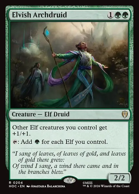 Elvish Archdruid · The Hobbit Commander 204/7