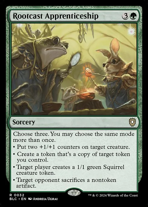 Rootcast Apprenticeship · Bloomburrow Commander 32/356