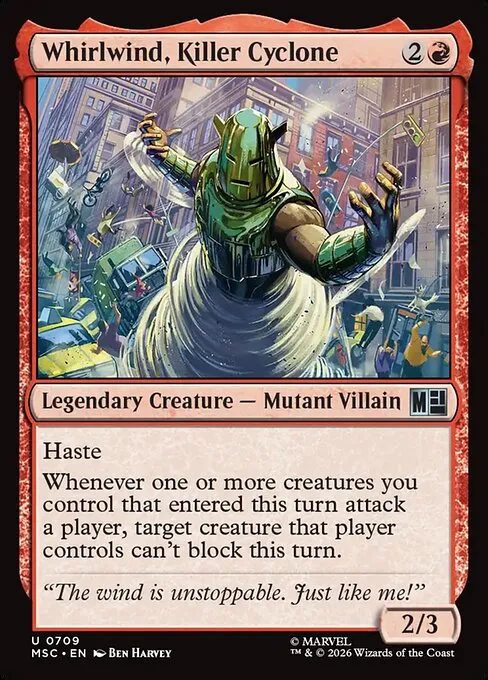 Whirlwind, Killer Cyclone · Marvel Super Heroes Commander 709/9