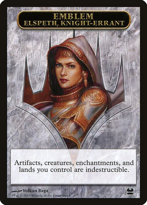 Elspeth, Knight-Errant Emblem · Modern Masters Tokens 16/16