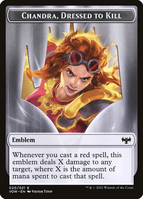 Chandra, Dressed to Kill Emblem · Innistrad: Crimson Vow Tokens 20/21