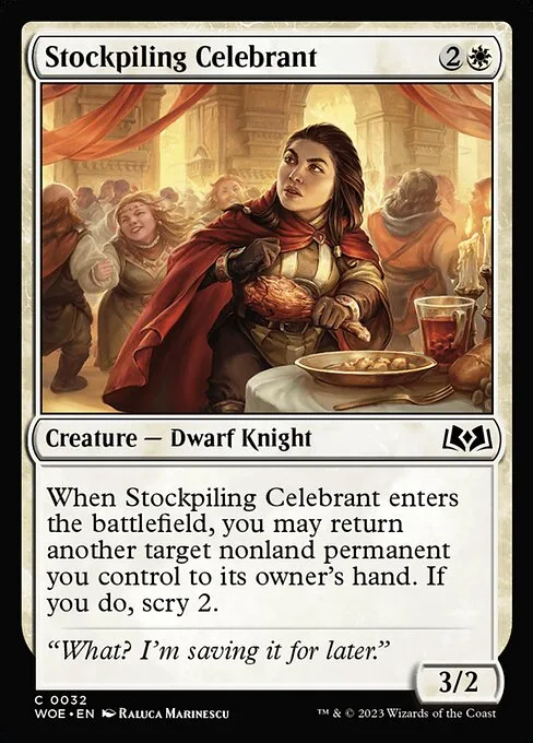 Stockpiling Celebrant · Wilds of Eldraine 32/381