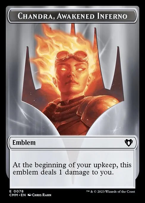 Chandra, Awakened Inferno Emblem · Commander Masters Tokens 78/81
