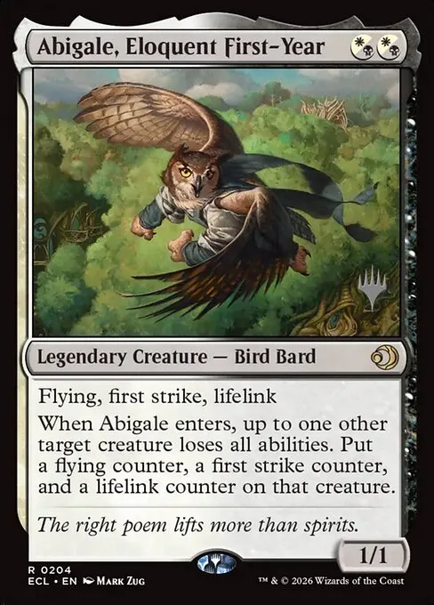 Abigale, Eloquent First-Year · Lorwyn Eclipsed Promos 204p/87