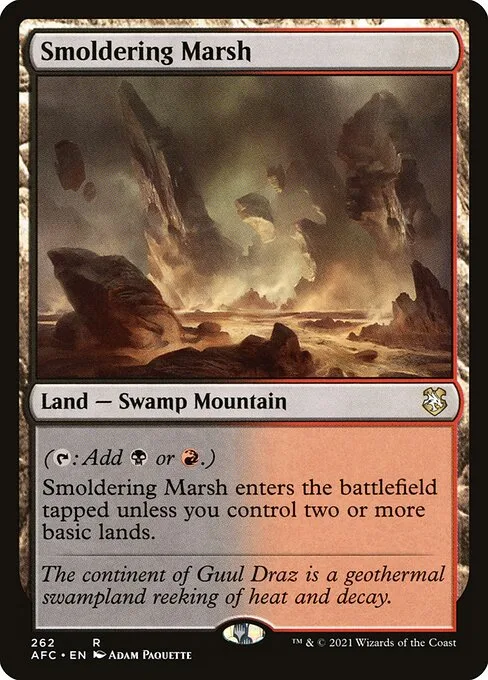 Smoldering Marsh · Forgotten Realms Commander 262/331