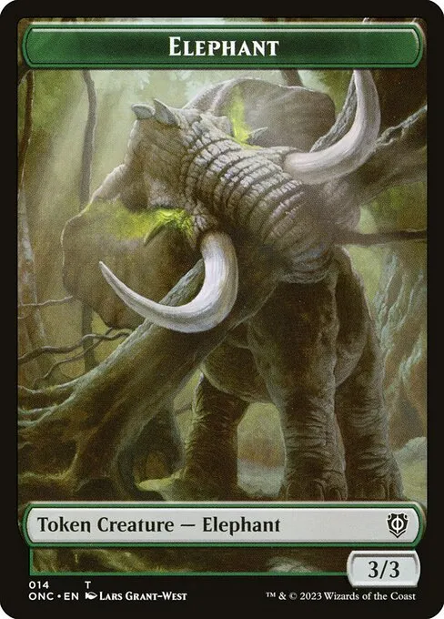 Elephant · Phyrexia: All Will Be One Commander Tokens 14/23