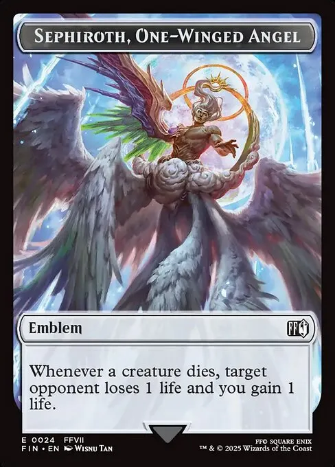 Sephiroth, One-Winged Angel Emblem · Final Fantasy Tokens 24/37