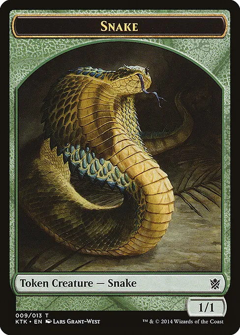 Snake · Khans of Tarkir Tokens 9/13