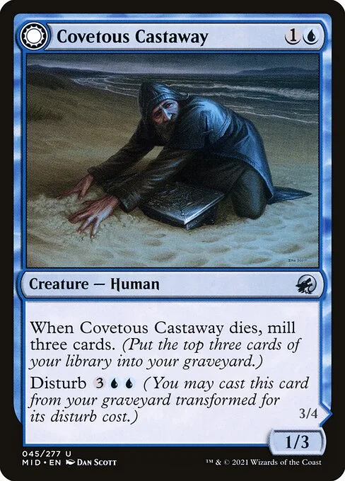 Covetous Castaway // Ghostly Castigator · Innistrad: Midnight Hunt 45/399