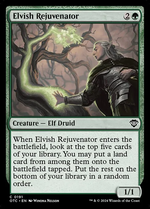 Elvish Rejuvenator · Outlaws of Thunder Junction Commander 191/342