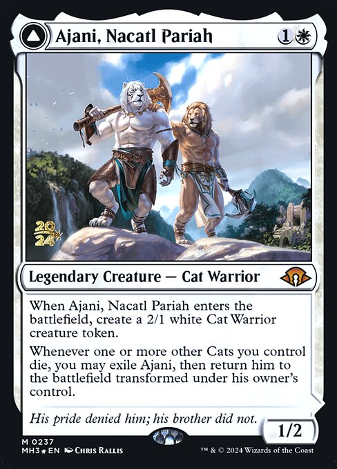 Ajani, Nacatl Pariah // Ajani, Nacatl Avenger · Modern Horizons 3 Promos 237s/92