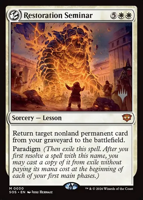 Restoration Seminar · Secrets of Strixhaven Promos 30p/80