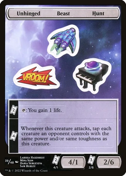 Unhinged Beast Hunt · Unfinity Sticker Sheets 39/48