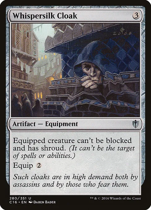 Whispersilk Cloak · Commander 2016 280/351
