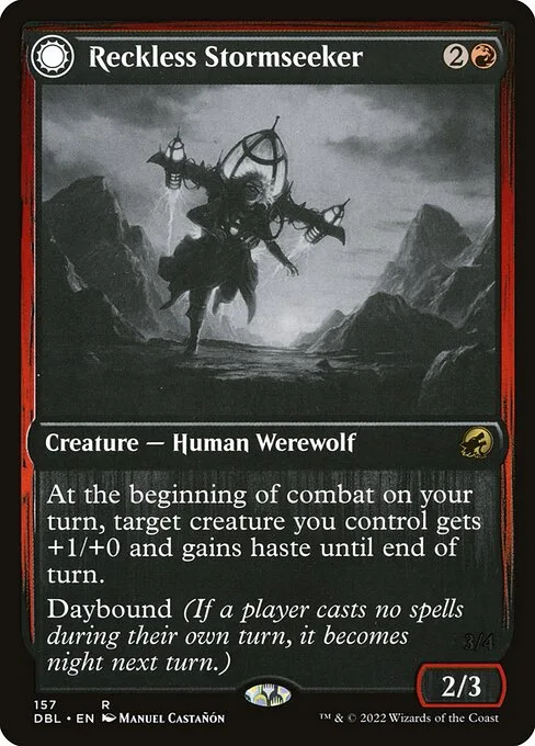 Reckless Stormseeker // Storm-Charged Slasher · Innistrad: Double Feature 157/535
