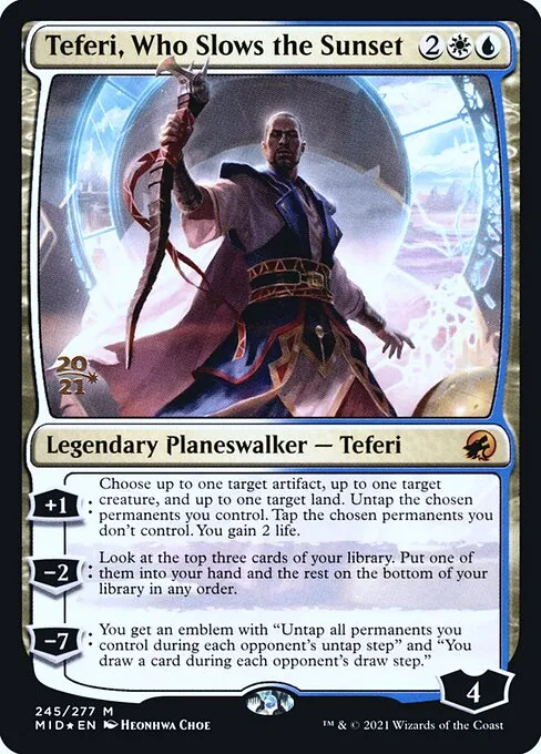 Teferi, Who Slows the Sunset · Innistrad: Midnight Hunt Promos 245s/155