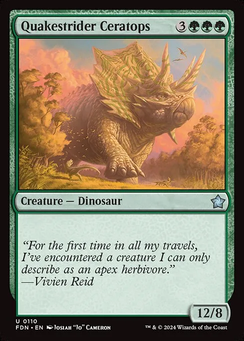 Quakestrider Ceratops · Foundations 110/771