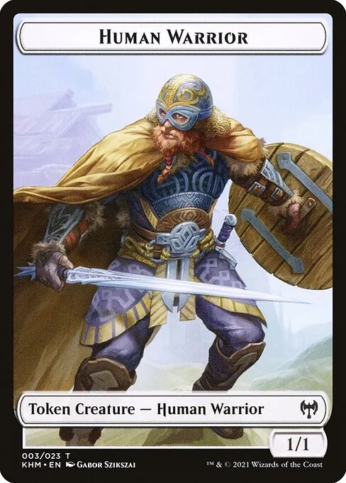 Human Warrior · Kaldheim Tokens 3/23