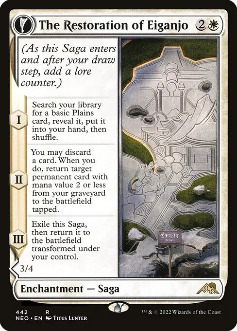 The Restoration of Eiganjo // Architect of Restoration · Kamigawa: Neon Dynasty 442/531