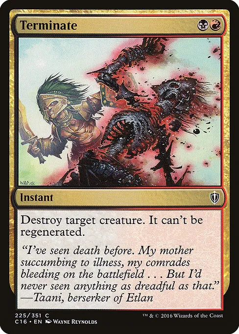 Terminate · Commander 2016 225/351