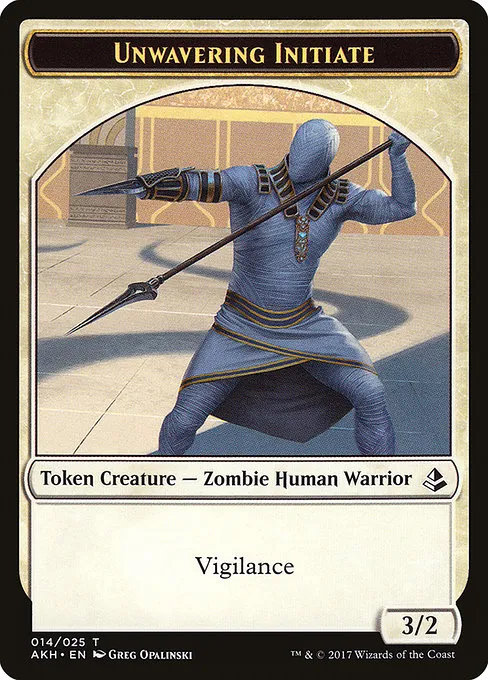 Unwavering Initiate · Amonkhet Tokens 14/26