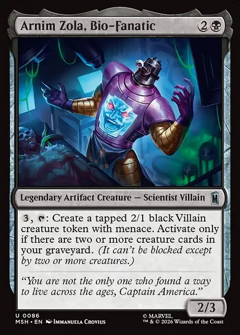 Arnim Zola, Bio-Fanatic · Marvel Super Heroes 86/24
