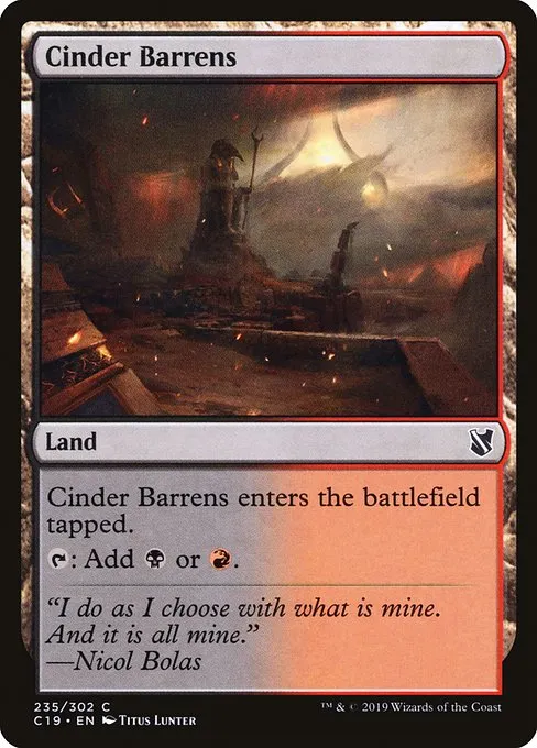 Cinder Barrens · Commander 2019 235/302