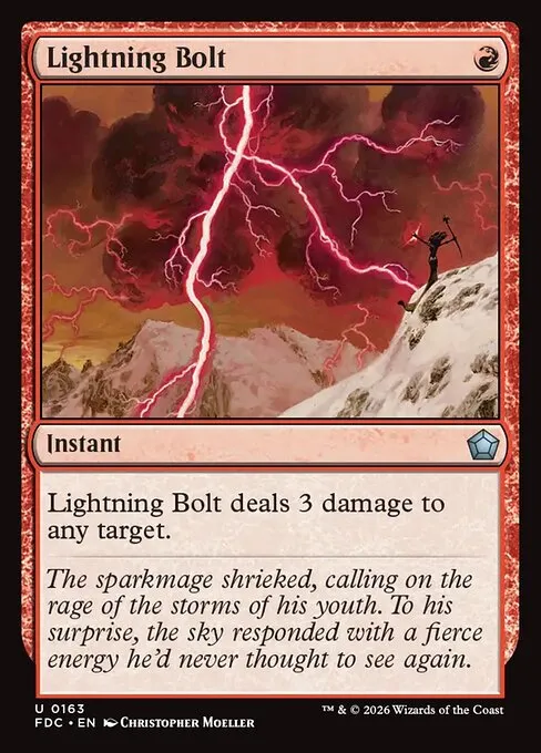 Lightning Bolt · Foundations Commander 163/3