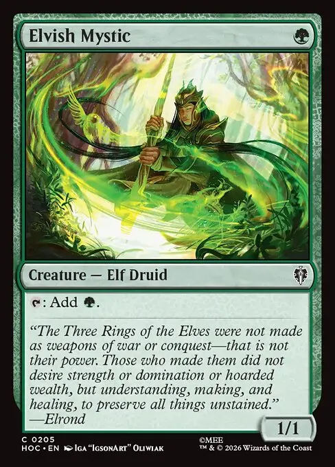 Elvish Mystic · The Hobbit Commander 205/7