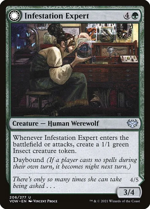 Infestation Expert // Infested Werewolf · Innistrad: Crimson Vow 206/423