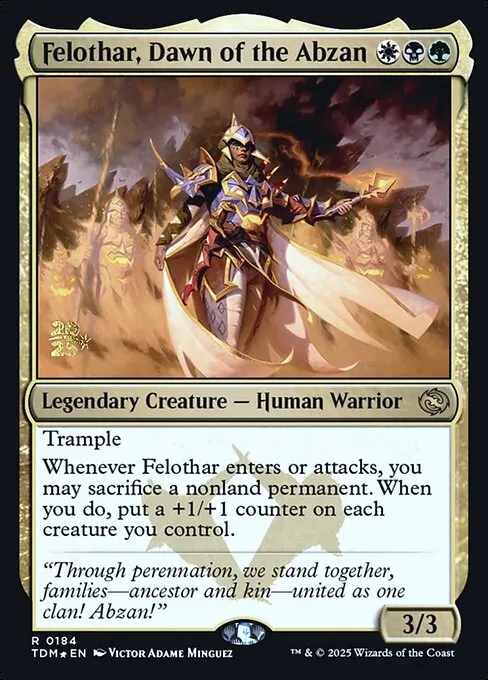 Felothar, Dawn of the Abzan · Tarkir: Dragonstorm Promos 184s/160
