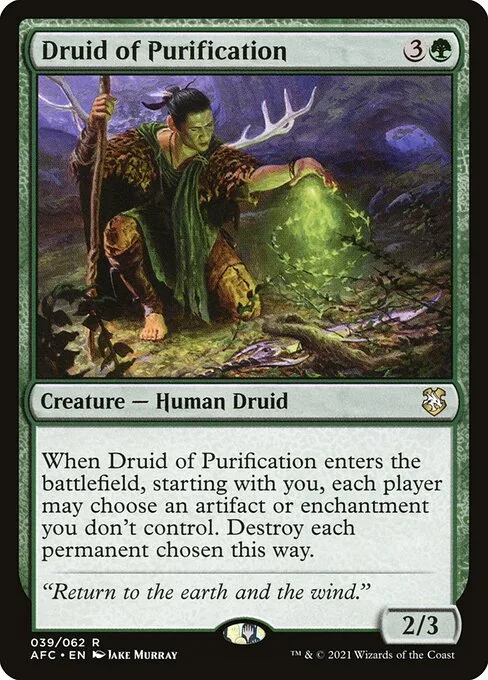 Druid of Purification · Forgotten Realms Commander 39/331