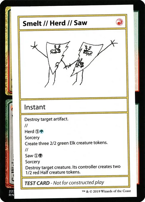Smelt // Herd // Saw · Mystery Booster Playtest Cards 2021 100/121