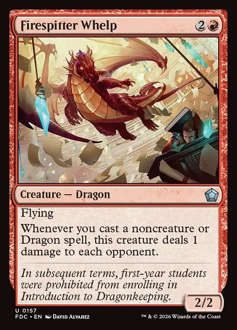 Firespitter Whelp · Foundations Commander 157/3