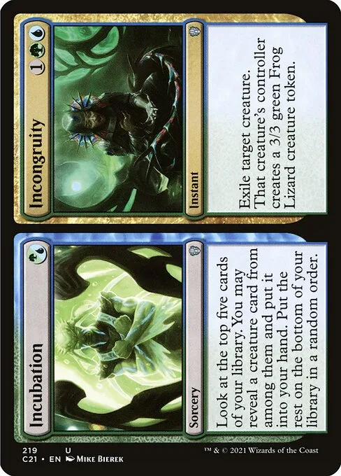 Incubation // Incongruity · Commander 2021 219/409