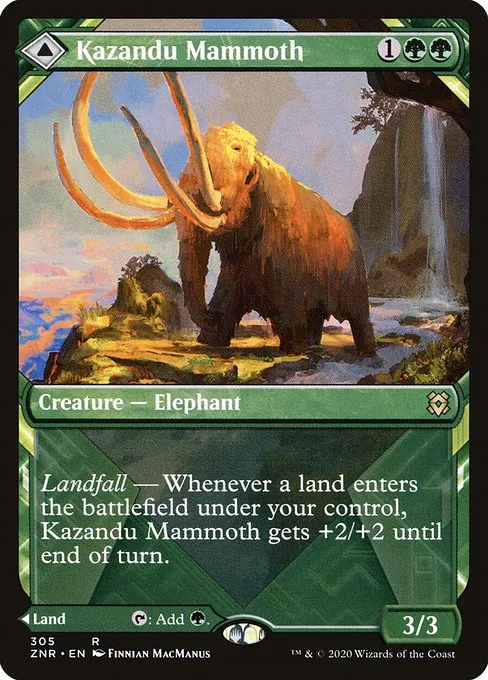 Kazandu Mammoth // Kazandu Valley · Zendikar Rising 305/407
