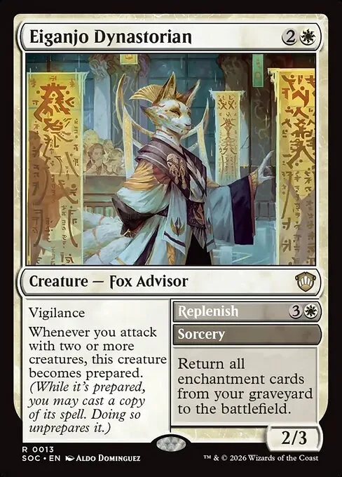 Eiganjo Dynastorian // Replenish · Secrets of Strixhaven Commander 13/426