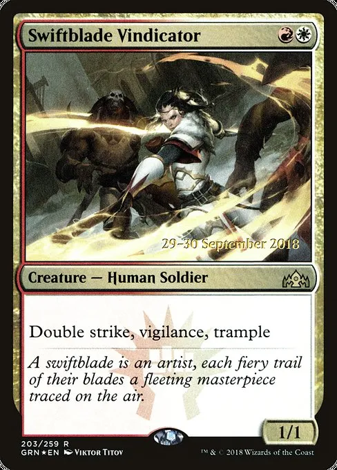 Swiftblade Vindicator · Guilds of Ravnica Promos 203s/84