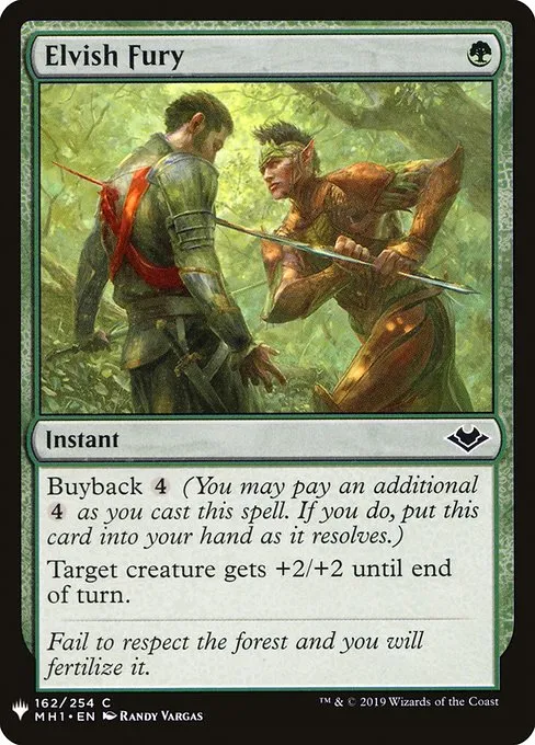Elvish Fury · The List MH1-162/5050