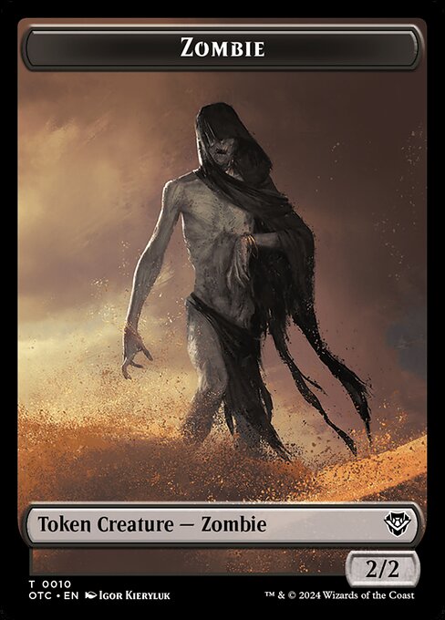 Zombie · Outlaws of Thunder Junction Commander Tokens 10/41