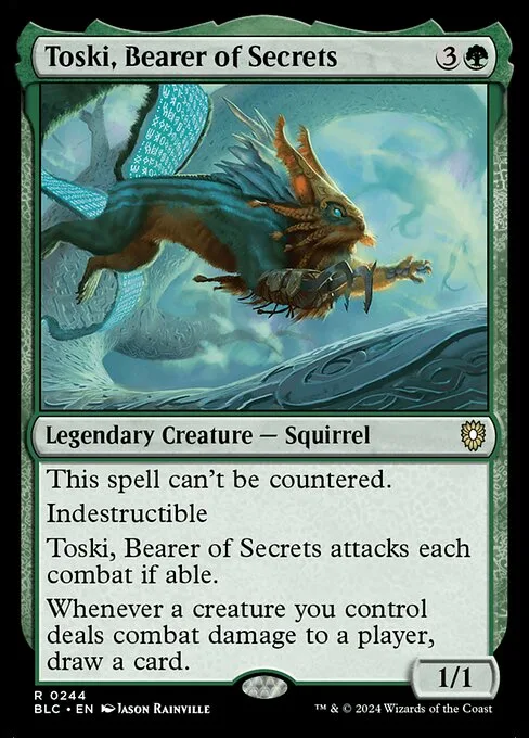 Toski, Bearer of Secrets · Bloomburrow Commander 244/356