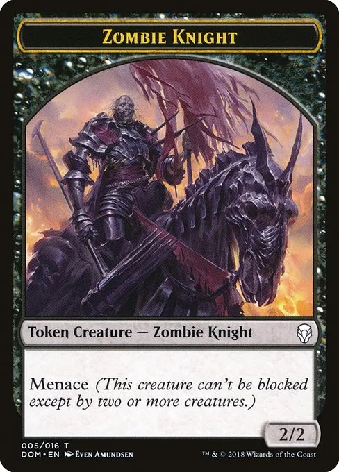 Zombie Knight · Dominaria Tokens 5/16