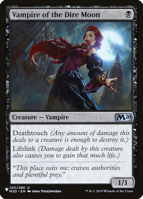 Vampire of the Dire Moon · The List M20-120/5050