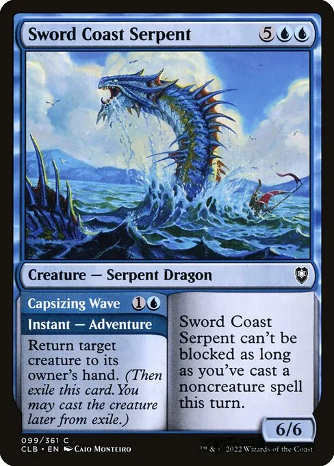 Sword Coast Serpent // Capsizing Wave · Commander Legends: Battle for Baldur's Gate 99/936
