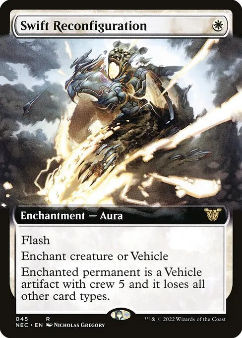 Swift Reconfiguration · Neon Dynasty Commander 45/179