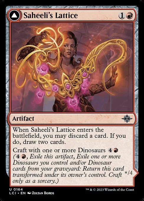 Saheeli's Lattice // Mastercraft Raptor · The Lost Caverns of Ixalan 164/416