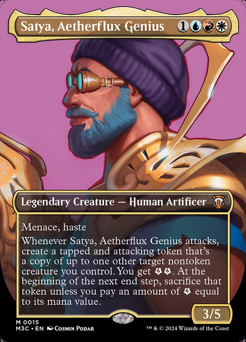 Satya, Aetherflux Genius · Modern Horizons 3 Commander 15/398