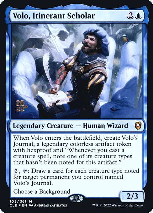 Volo, Itinerant Scholar · Battle for Baldur's Gate Promos 103s/104