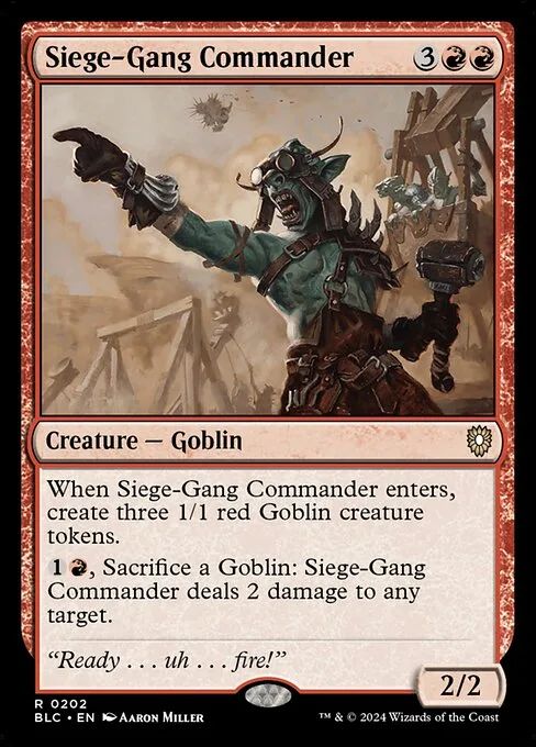 Siege-Gang Commander · Bloomburrow Commander 202/356